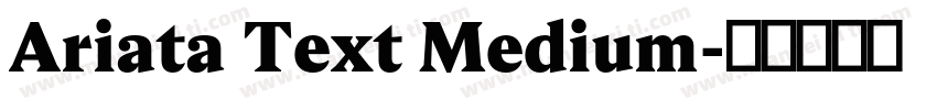Ariata Text Medium字体转换